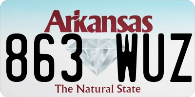 AR license plate 863WUZ