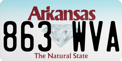 AR license plate 863WVA