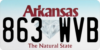 AR license plate 863WVB
