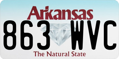 AR license plate 863WVC