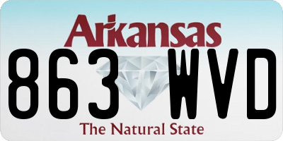AR license plate 863WVD