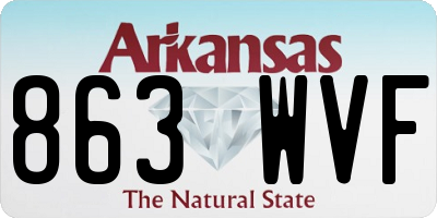 AR license plate 863WVF