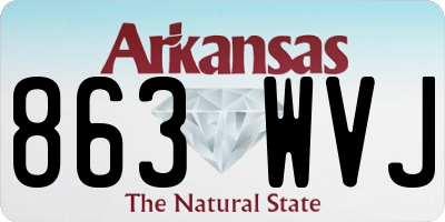 AR license plate 863WVJ