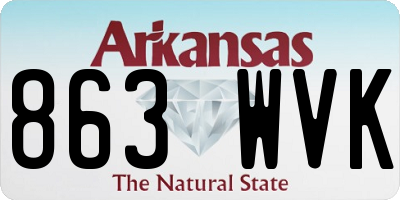 AR license plate 863WVK