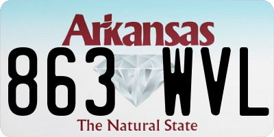 AR license plate 863WVL