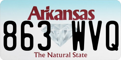 AR license plate 863WVQ