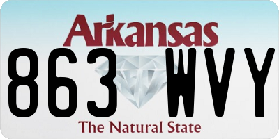 AR license plate 863WVY