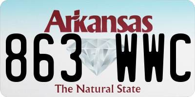 AR license plate 863WWC