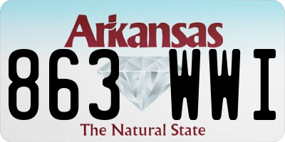 AR license plate 863WWI