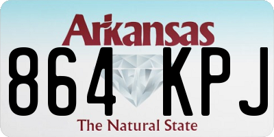 AR license plate 864KPJ