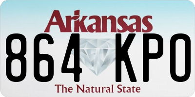 AR license plate 864KPO