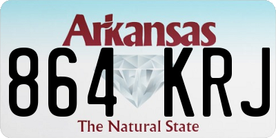 AR license plate 864KRJ