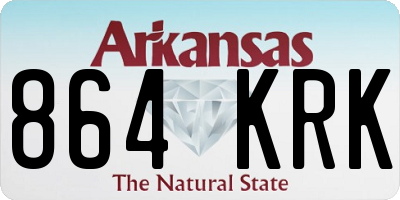 AR license plate 864KRK