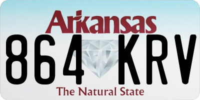 AR license plate 864KRV