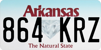 AR license plate 864KRZ