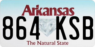 AR license plate 864KSB