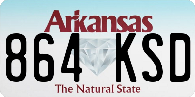 AR license plate 864KSD