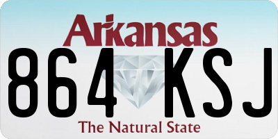 AR license plate 864KSJ