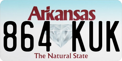 AR license plate 864KUK