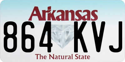 AR license plate 864KVJ