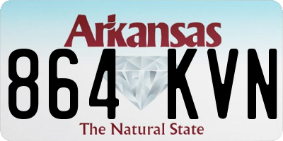 AR license plate 864KVN
