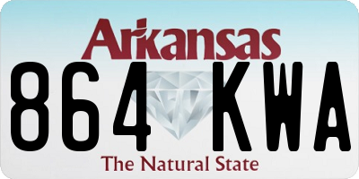 AR license plate 864KWA
