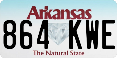 AR license plate 864KWE