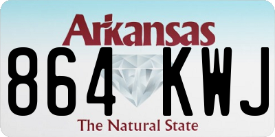 AR license plate 864KWJ