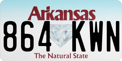 AR license plate 864KWN