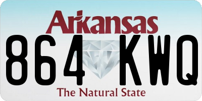AR license plate 864KWQ