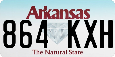 AR license plate 864KXH