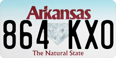 AR license plate 864KXO