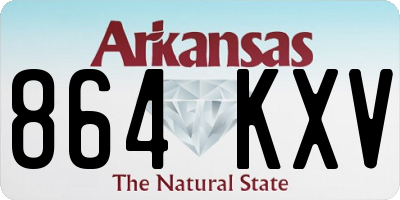 AR license plate 864KXV