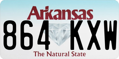 AR license plate 864KXW
