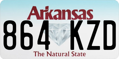 AR license plate 864KZD