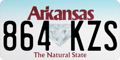 AR license plate 864KZS