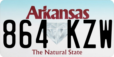 AR license plate 864KZW