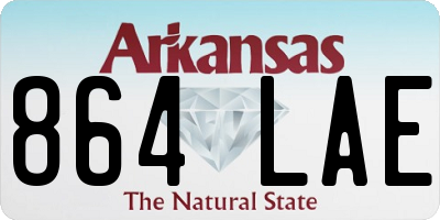 AR license plate 864LAE