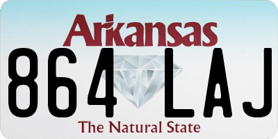 AR license plate 864LAJ