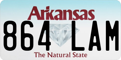 AR license plate 864LAM