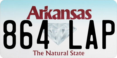 AR license plate 864LAP