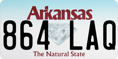 AR license plate 864LAQ