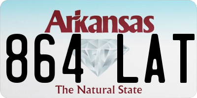 AR license plate 864LAT