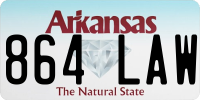 AR license plate 864LAW