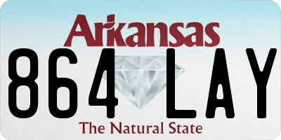 AR license plate 864LAY