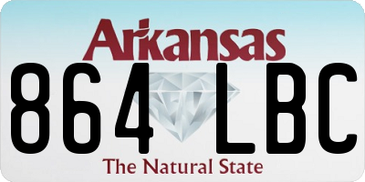 AR license plate 864LBC