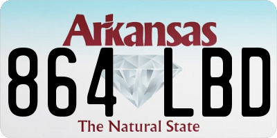 AR license plate 864LBD