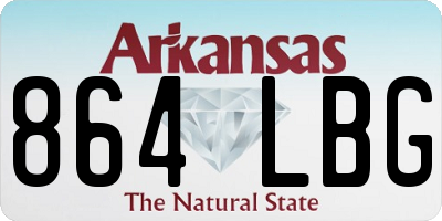 AR license plate 864LBG