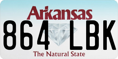 AR license plate 864LBK