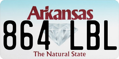 AR license plate 864LBL